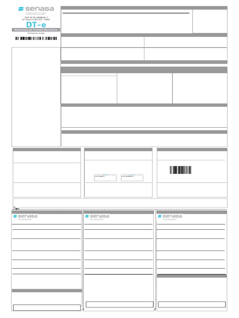 Documento de Tránsito Animal DT-e | PDF
