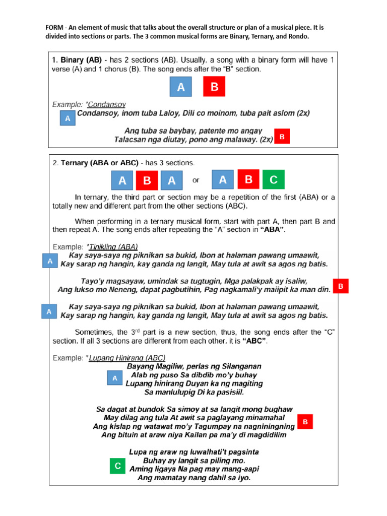 Common Musical Forms Explained | PDF