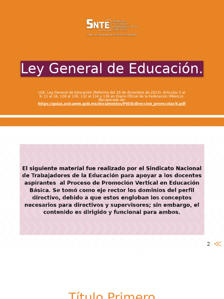 Ley General de Educación 2023 en México | PDF | Sustentabilidad ...