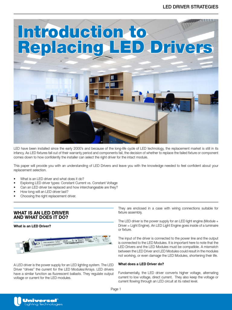 Understanding LED Driver Replacement | PDF | Light Emitting Diode ...