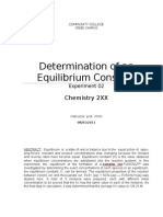 Equilibrium Constant Formal Report