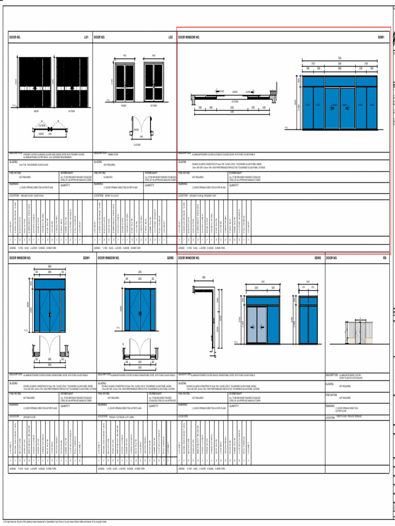 Door and Window Schedule Details | PDF | Door | Window