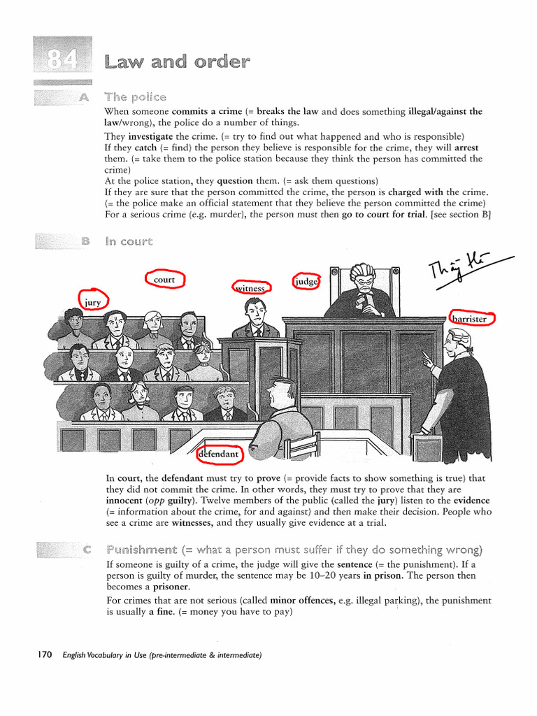 Crime and Law Vocabulary Overview | PDF | Crimes | Crime & Violence