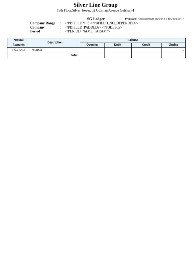 SG Ledger Financial Report Overview | PDF
