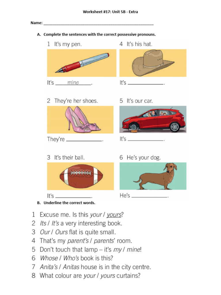 Lesson #19 - Worksheet #18 - Grammar Extra - Key | PDF