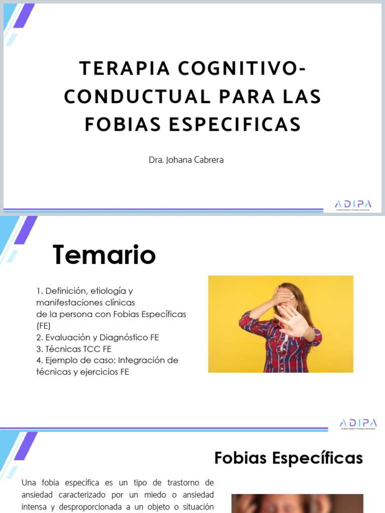 Terapia TCC para Fobias Específicas | PDF | Terapia de conducta ...