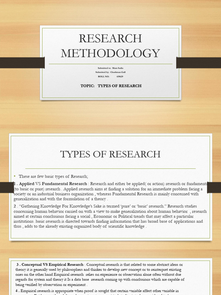 Types of Research Methodologies Explained | PDF | Empirical Research ...