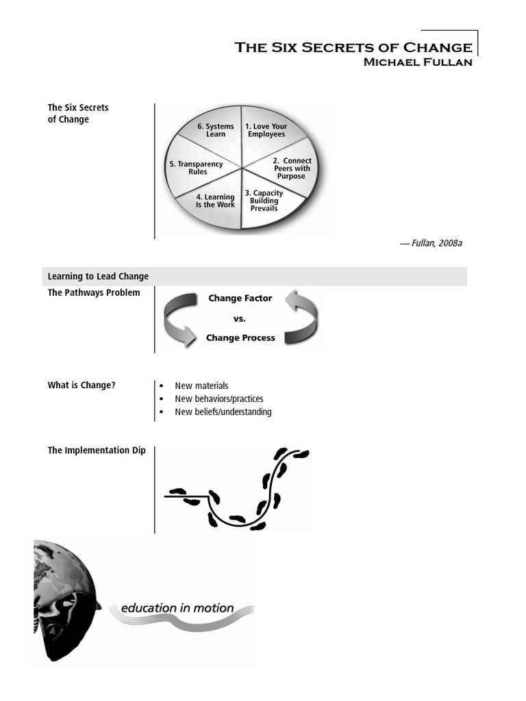 Six Secrets of Change by Fullan | PDF