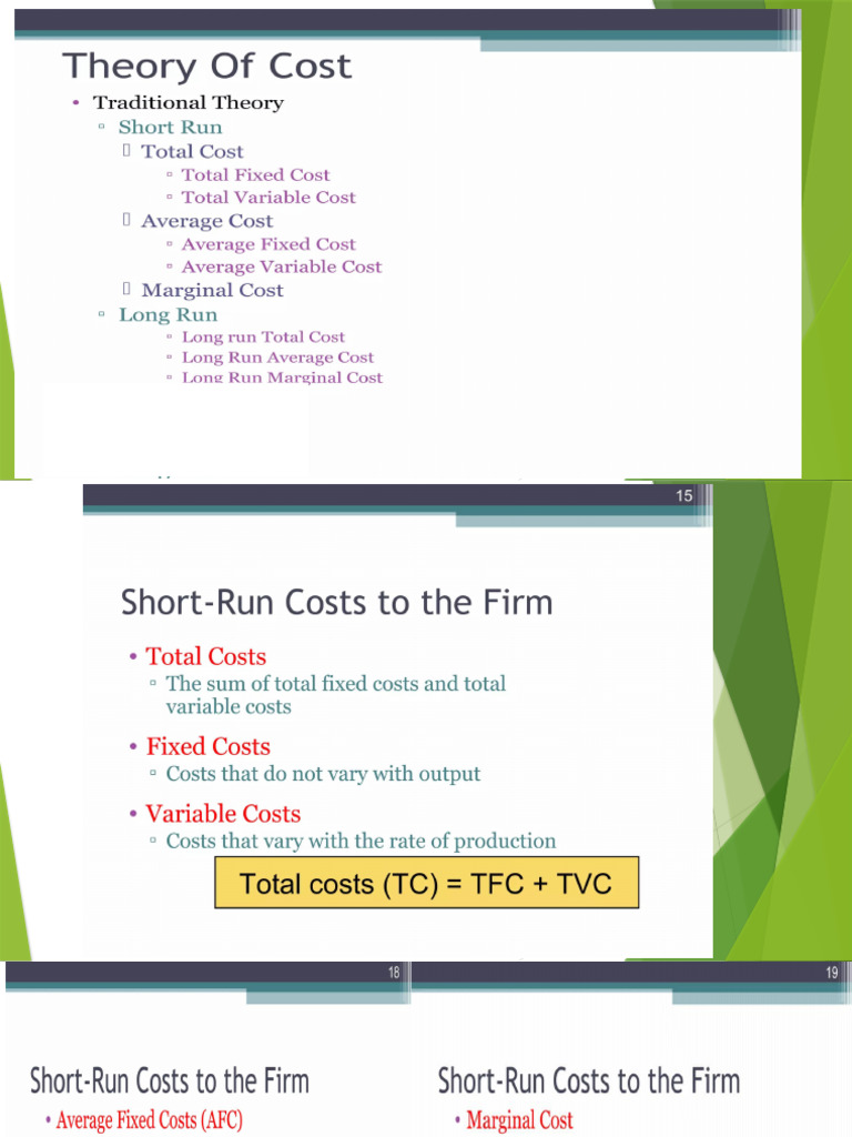 Economic Analysis of Costs and Production | PDF | Marginal Cost ...