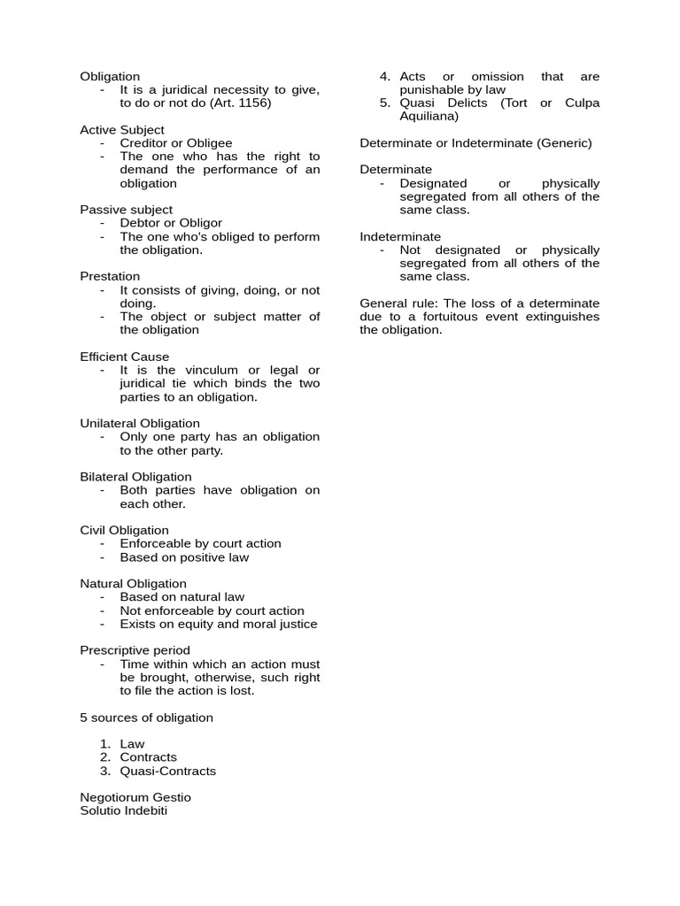 Obligation - 1 | PDF