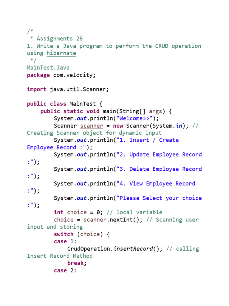 Java Hibernate CRUD Operations Guide | PDF | Information Retrieval ...
