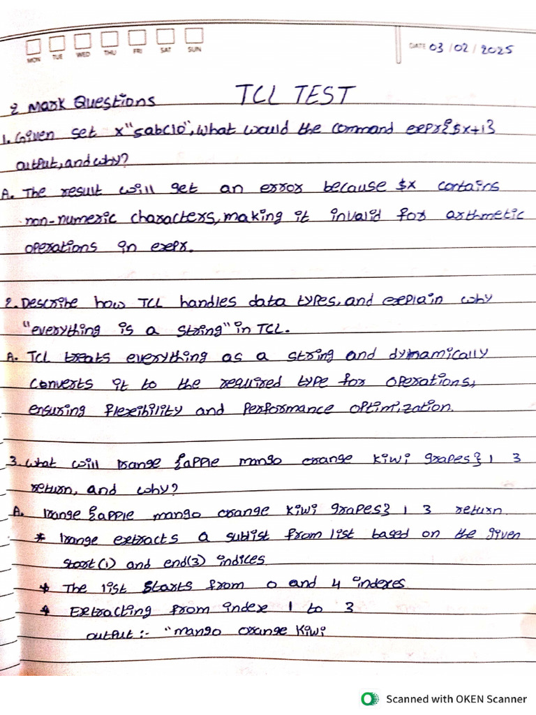 TCL Test | PDF