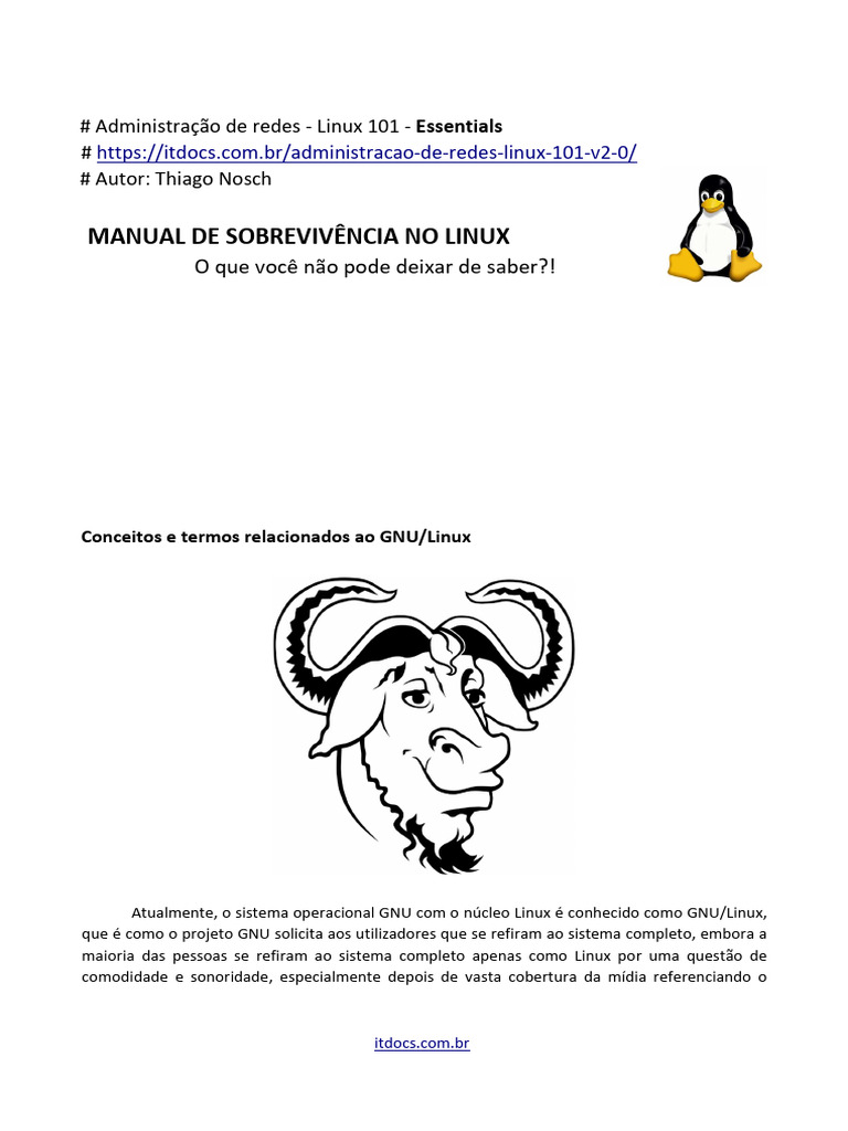 Guia Prático de GNU/Linux e Licenças | PDF | Gnu | Tecnologia de ...