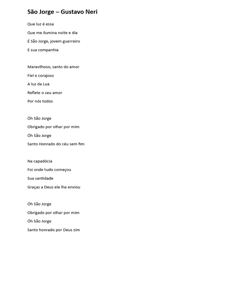 Letras de Músicas Brasileiras Famosas | PDF | Amor