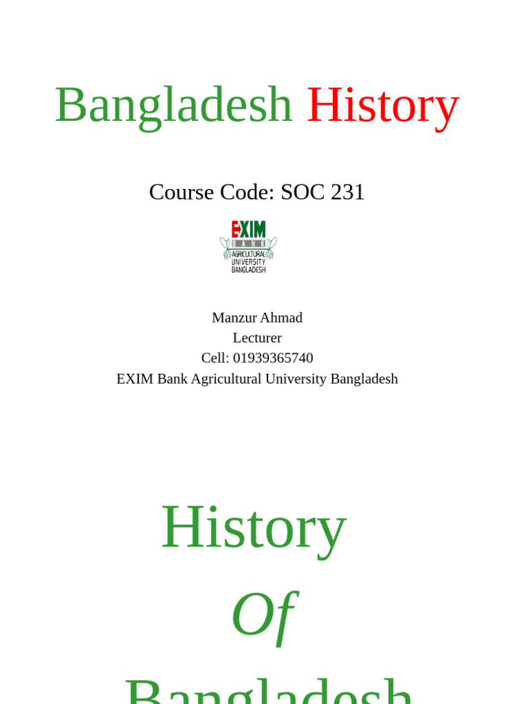 History of Bangladesh: Key Events | PDF | Bengal | Bangladesh
