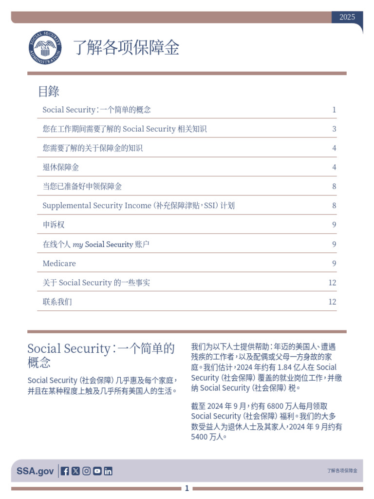 2025 更新了解各项保障金| PDF