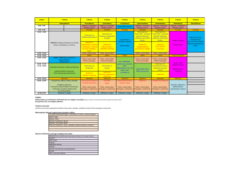 Stovyklos Programa Liepos 13-20 D. | PDF