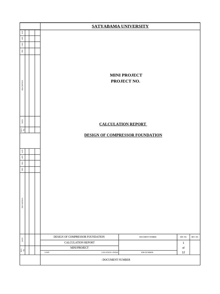 Compressor Foundation Design Report | PDF | Young's Modulus | Classical ...