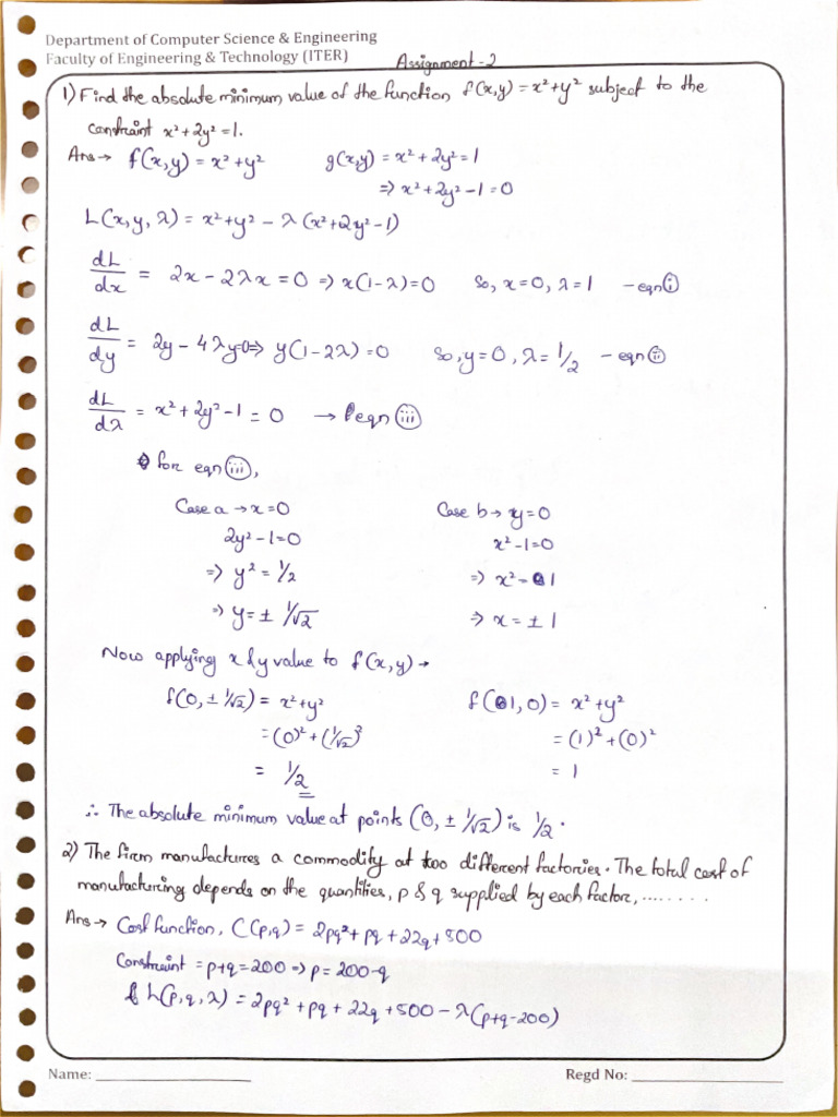 Ass 2 Sol | PDF
