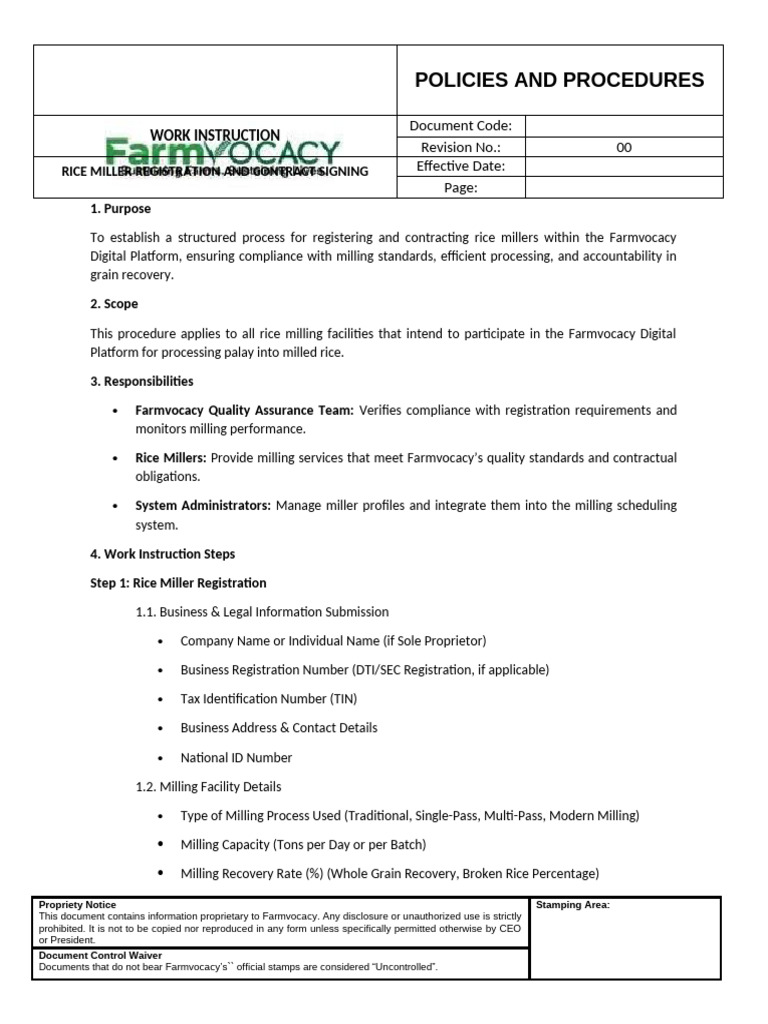Rice Miller Registration Process | PDF | Regulatory Compliance | Business