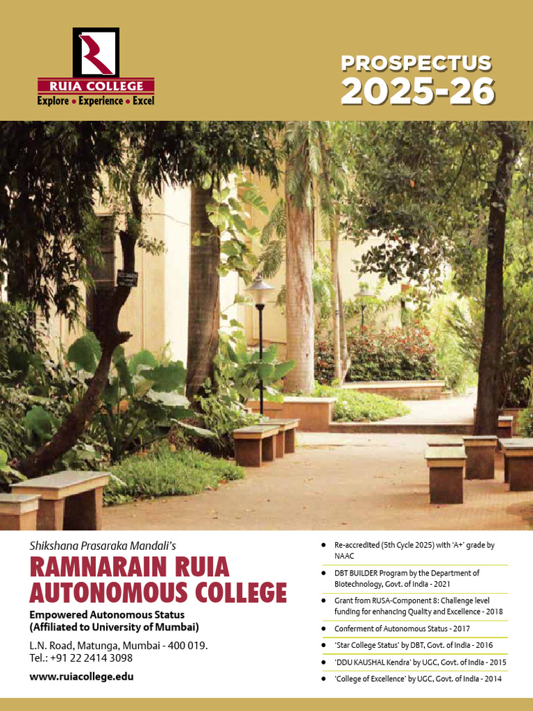 Ramnarain Ruia College Overview 2025-26 | PDF | Libraries