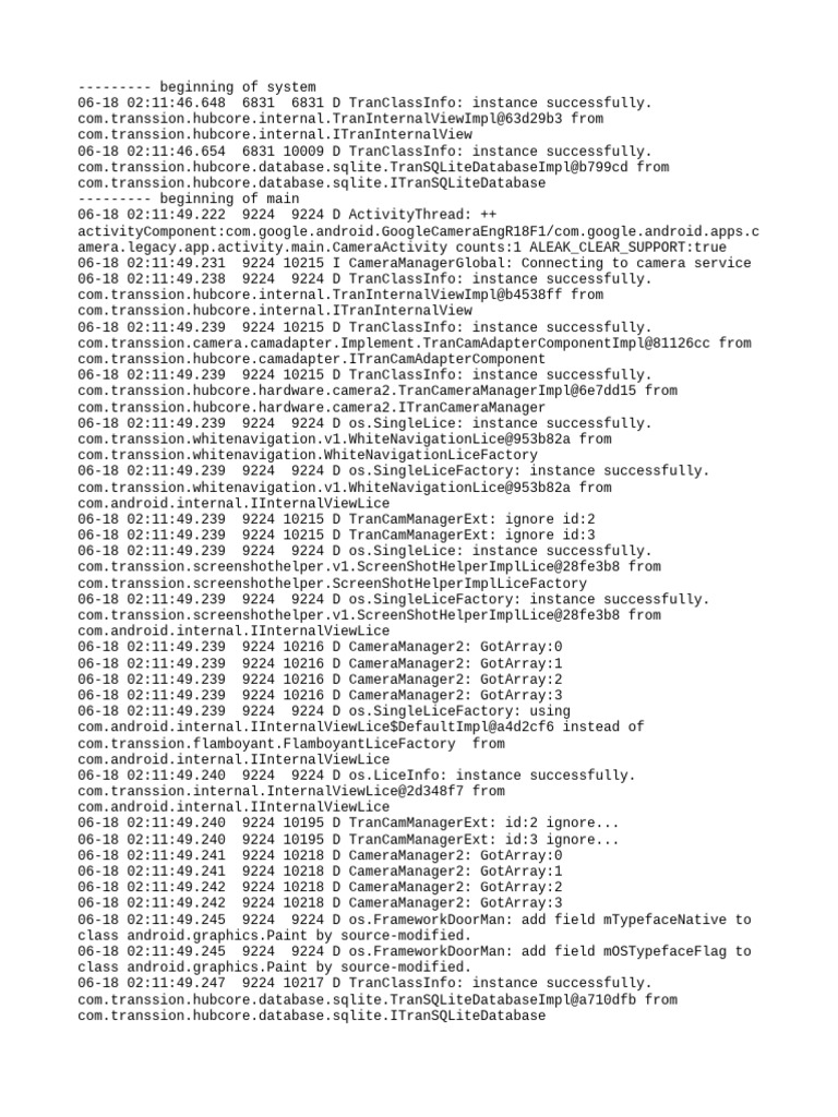 Camera Activity Log Analysis | PDF | Software Engineering | Computer ...