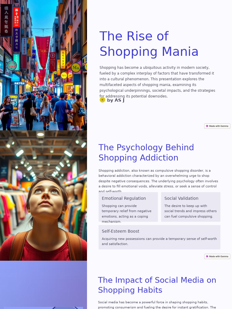 Understanding Shopping Mania | PDF | Mindfulness | Self Esteem