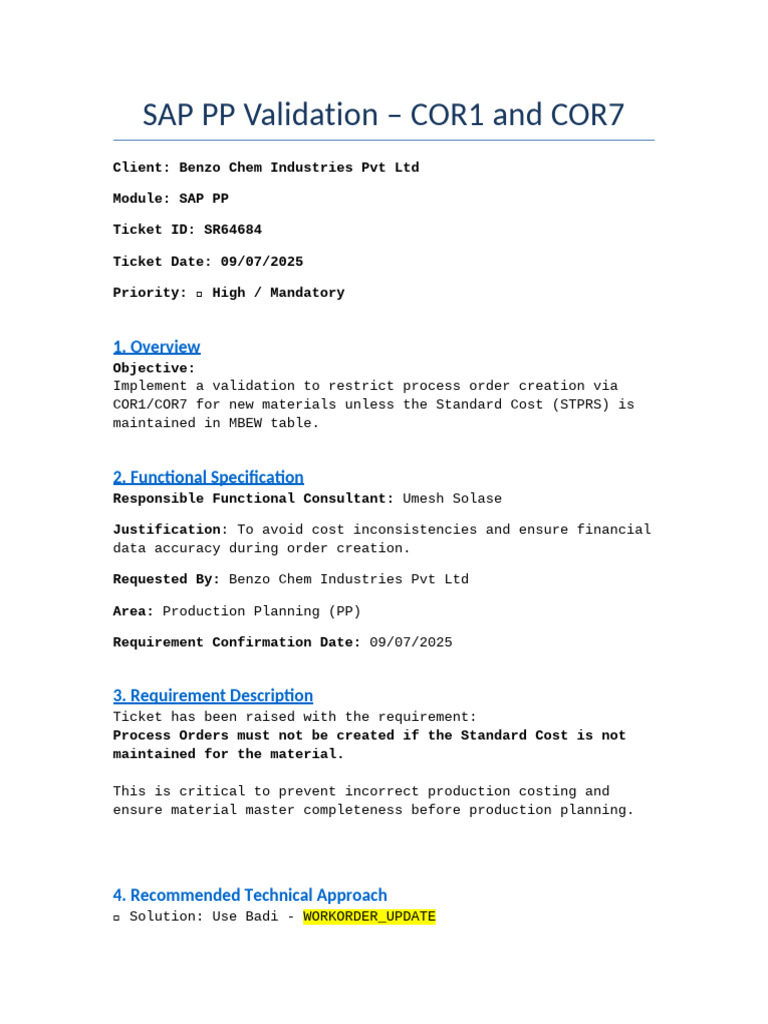 COR1/COR7 Validation for Cost Accuracy | PDF | Computing | Software ...