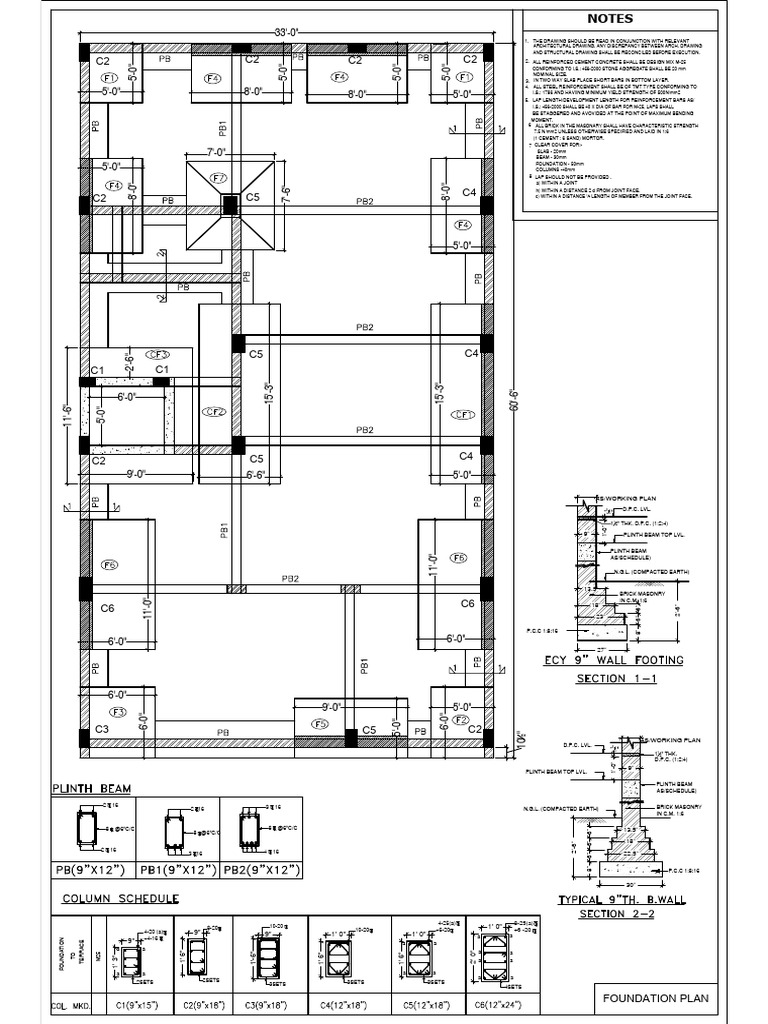 Foundation Plan | PDF | Masonry | Composite Material