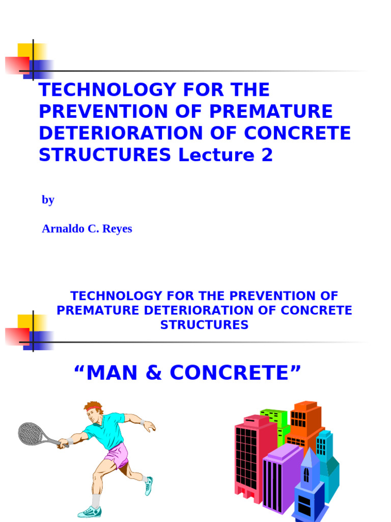Prevention of Deterioration Concrete Lecture 2 | PDF | Concrete | Corrosion