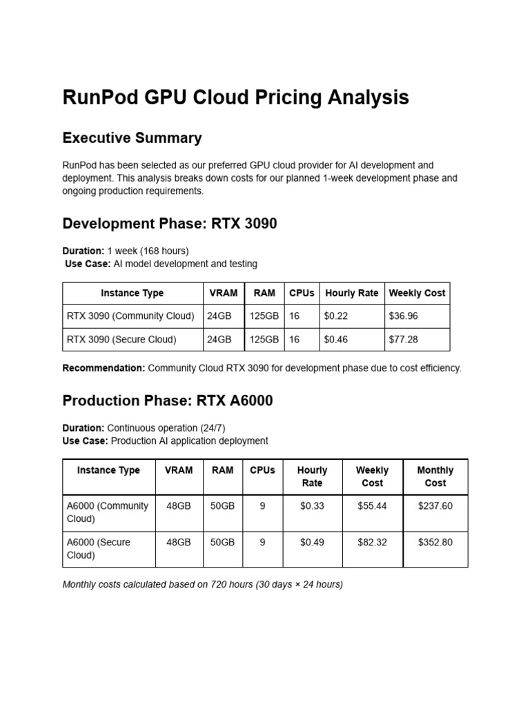 GPU Cloud Pricing | PDF