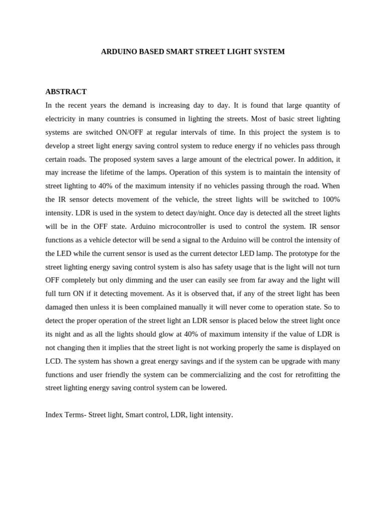 Energy-Efficient Smart Street Lights | PDF | Street Light | Rectifier