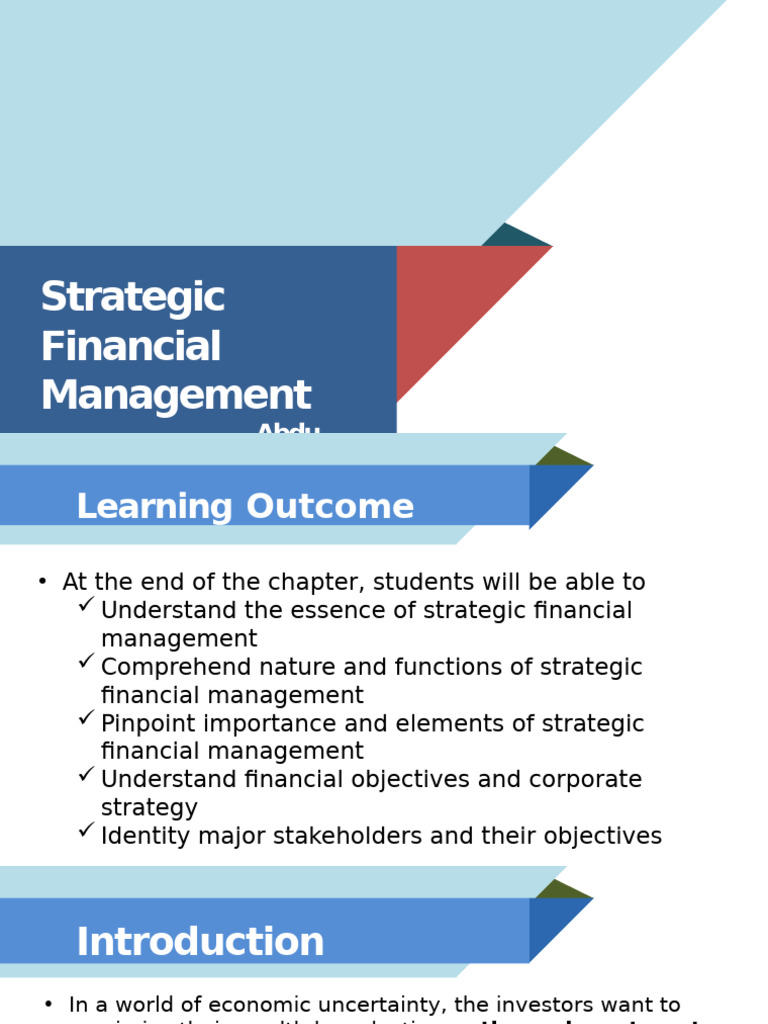 Strategic Financial Management Essentials | PDF | Interest | Dividend