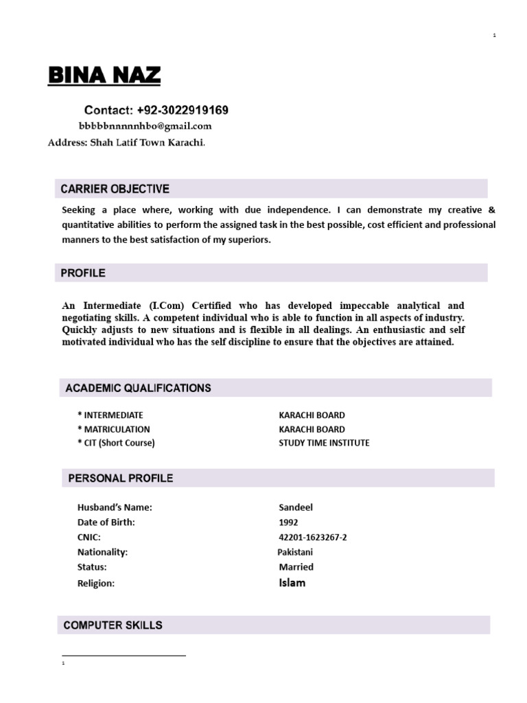 Professional Profile and Skills Summary | PDF