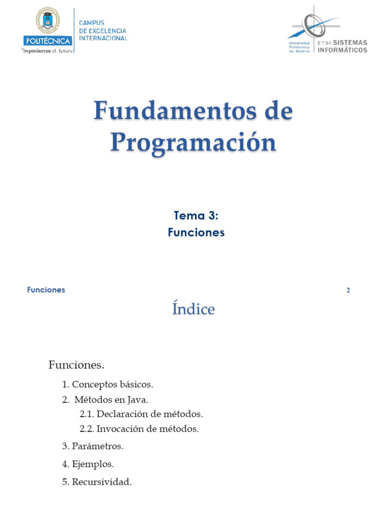 Fundamentos de Funciones en Java | PDF | División (Matemáticas) | Java ...