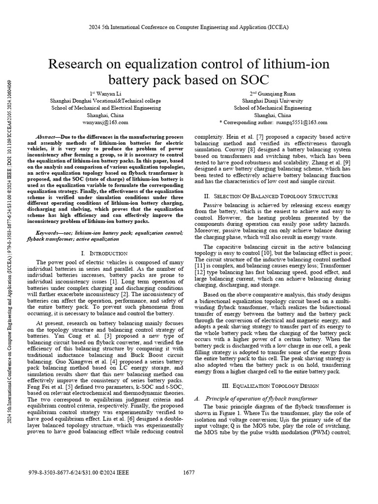 Research On Equalization Control of Lithium-Ion Battery Pack Based On ...