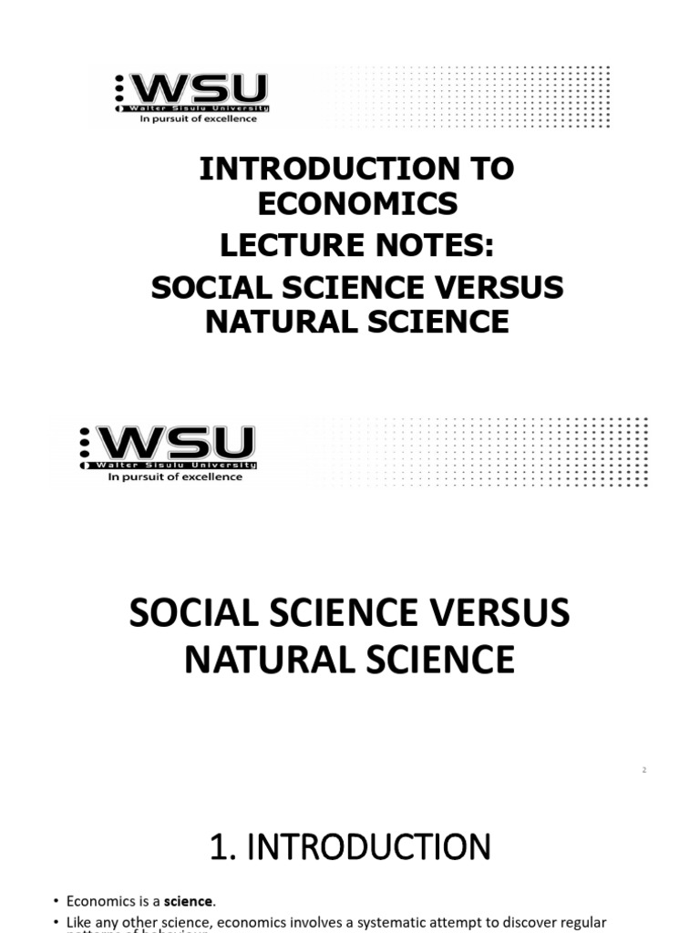 Economics: A Social Science Overview | PDF | Economics | Science