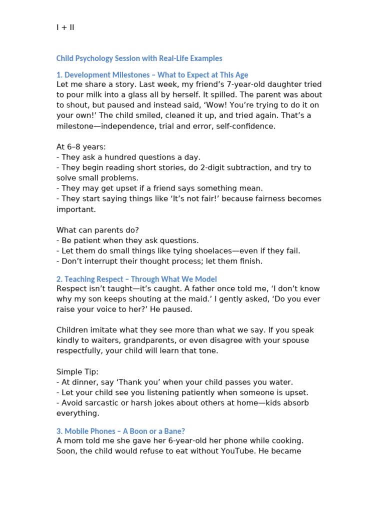 Child Development Insights for Parents | PDF