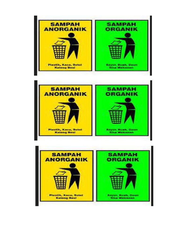 Logo Sampah Organic Dan Anorganic | PDF
