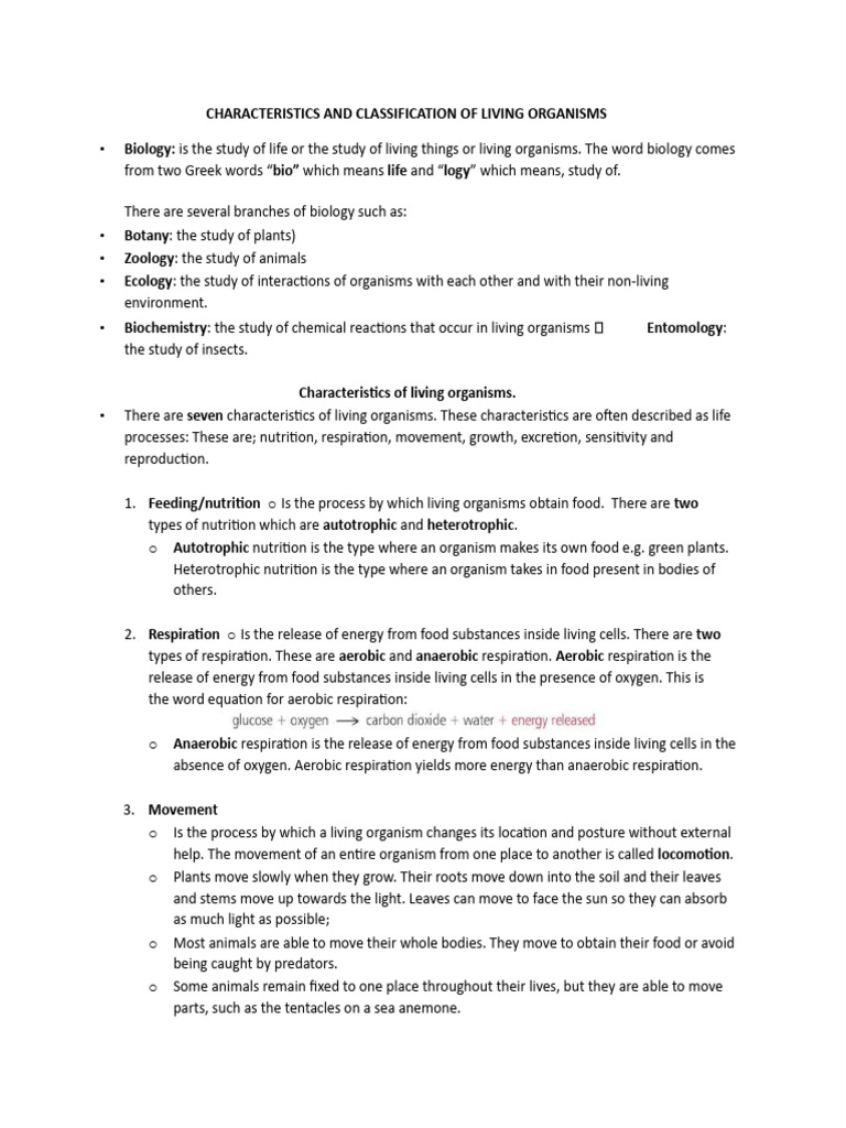 O3 Biology Notes | PDF | Cell (Biology) | Bacteria
