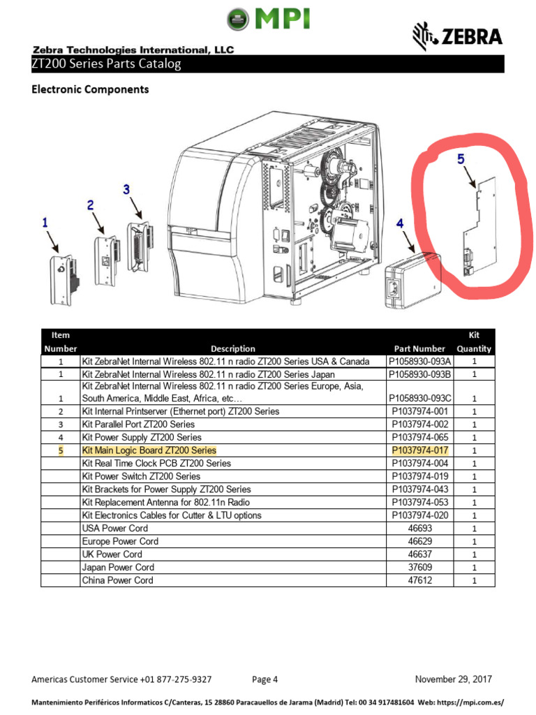 Zebra ZT230 - Part Catalog - Pag.4 | PDF | Electronics | Electrical ...