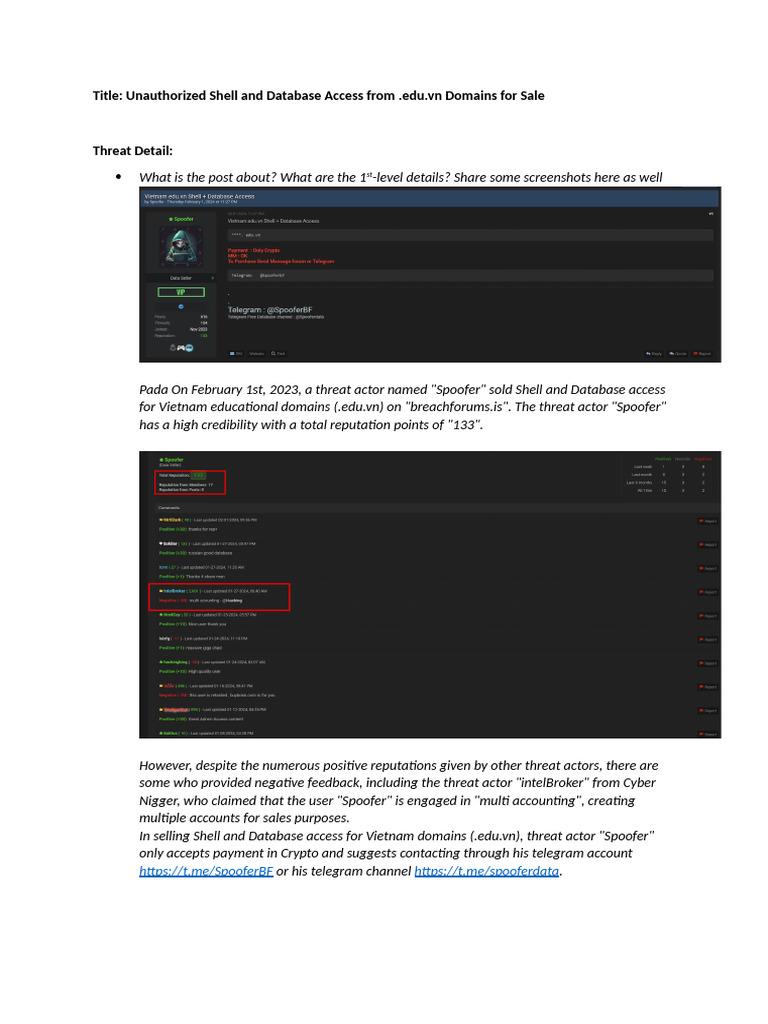 Unauthorized Shell and Database Access From .Edu - VN Domains For Sale ...
