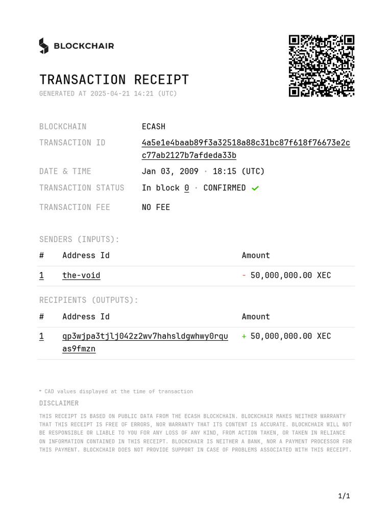 Transaction Receipt: Blockchain Transaction Id Date & Time Transaction ...