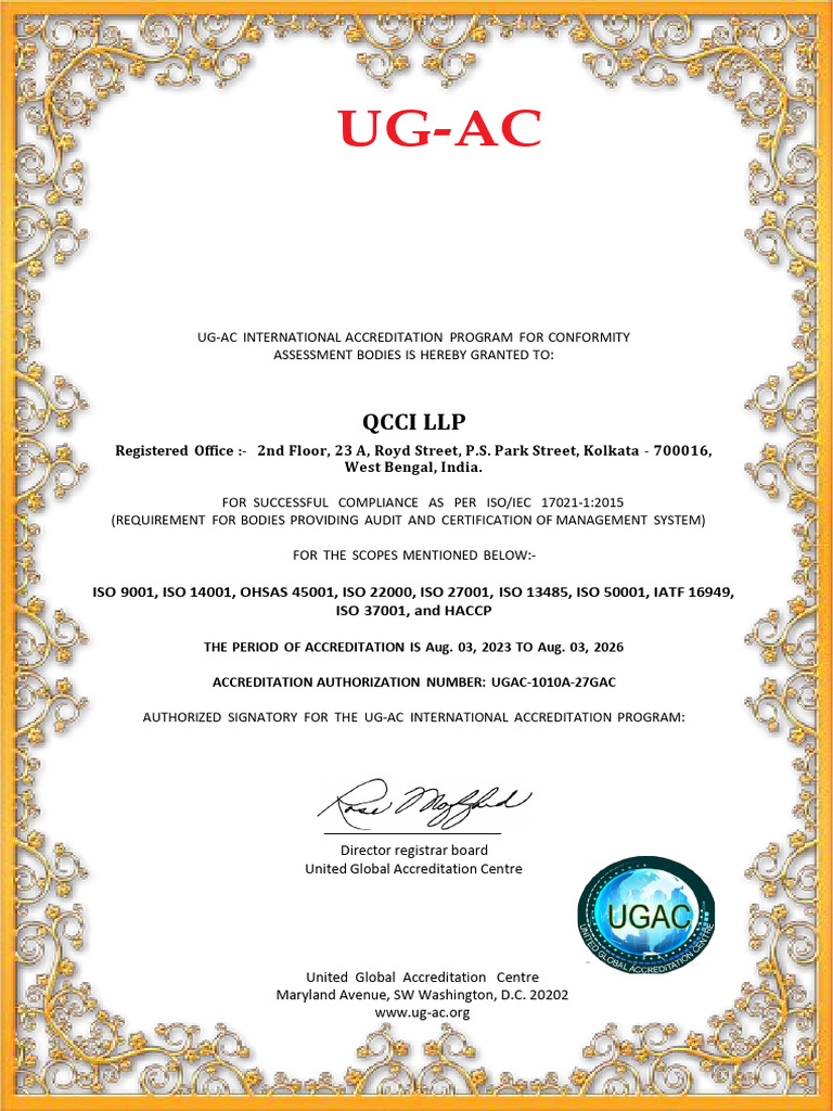 Qcci Accrediation Letter | PDF | Materials