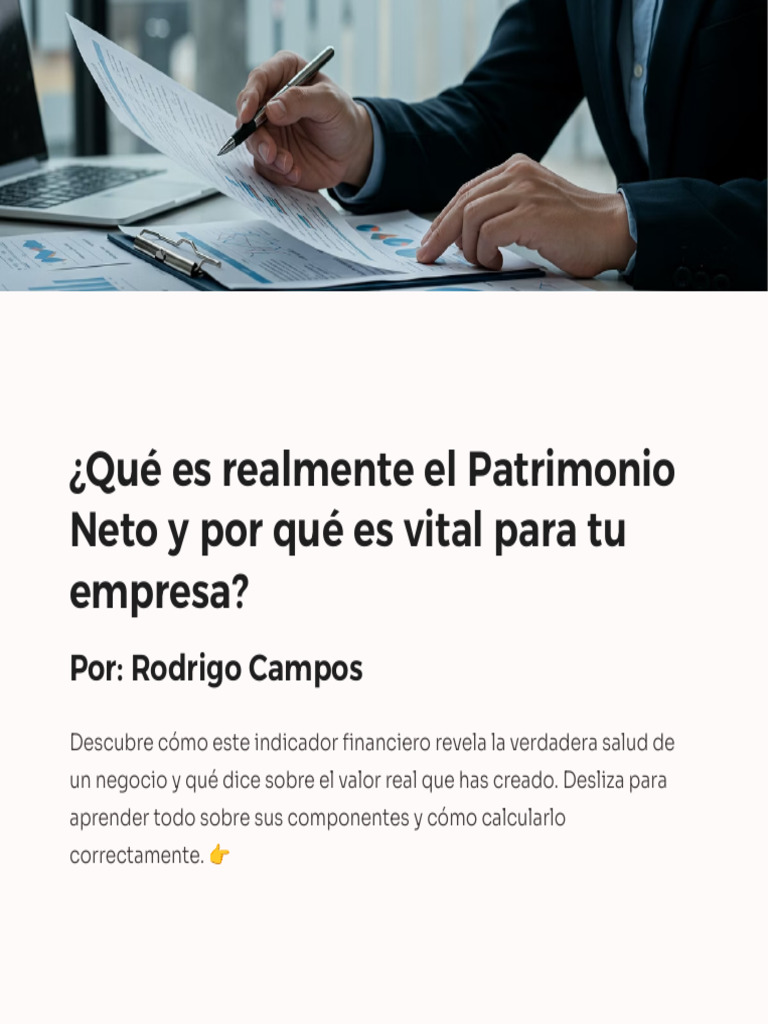 Qué es el Patrimonio Neto Empresarial | PDF