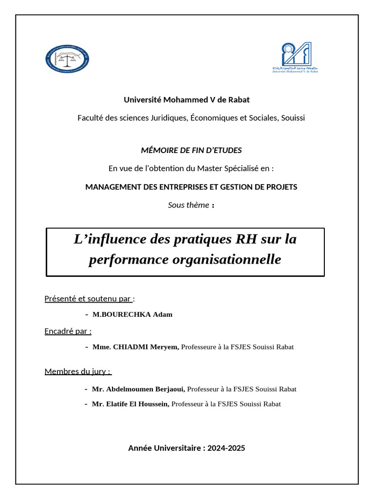 Impact des pratiques RH sur la performance | PDF | Gestion des ...