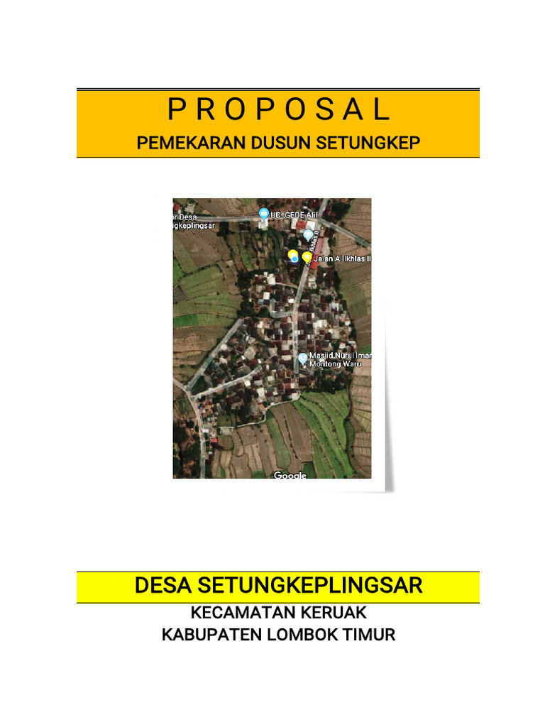 Proposal Pemekaran Dusun Setungkep | PDF