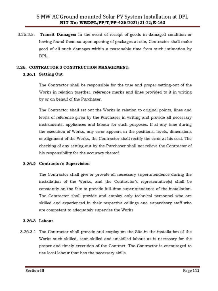 DPL 5 MW Solar Phase II EPC West Bengal Dec 2021 112 | PDF