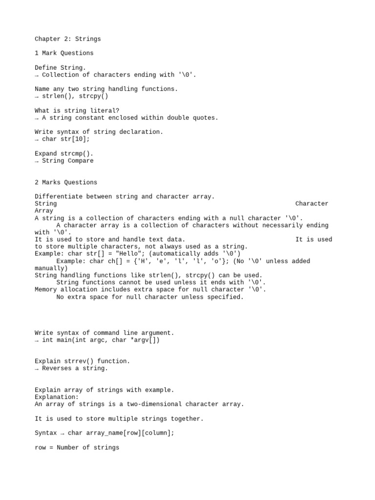 C String Handling Functions Explained | PDF | String (Computer Science ...