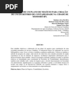 Proposta Plano Negócio Criação Escritorio Contábil